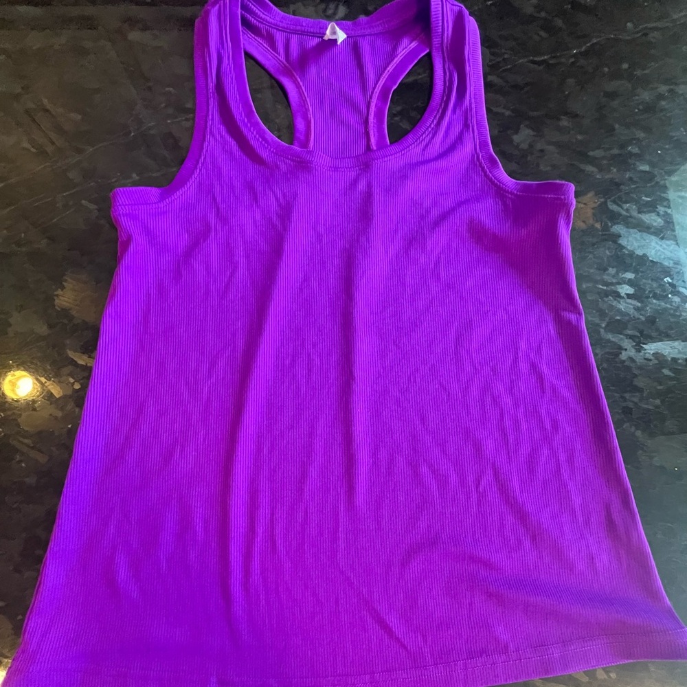 Xersion Racerback Tank Top – Small – Purple – Ribbed Stretch Activewear - Picture 4 of 4